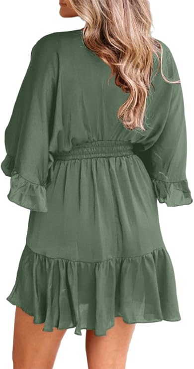 V-neck Casual Dress