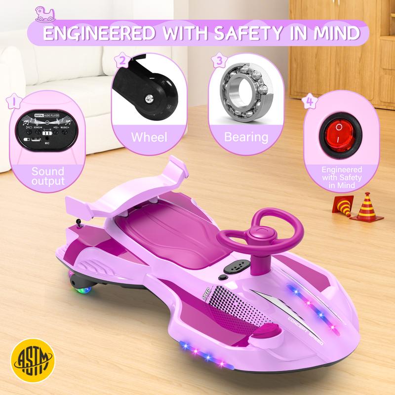 2-in-1 Rocking Car Ride-On Toy