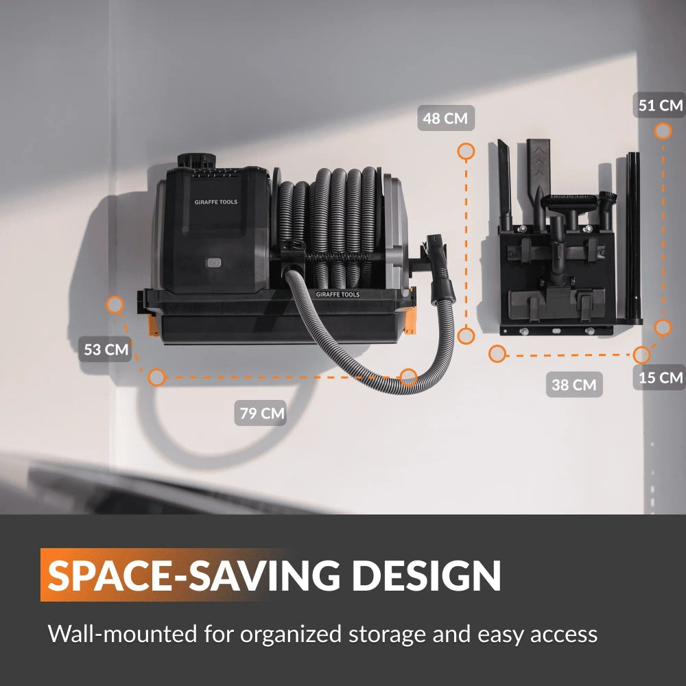 Wall-mounted home vacuum cleaner