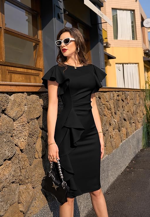 Fitted Mid-Length Pencil Skirt