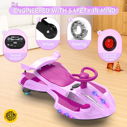 2-in-1 Rocking Car Ride-On Toy